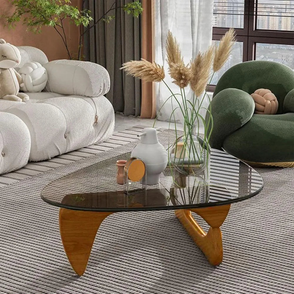 Modern Glass Triangle Coffee Table