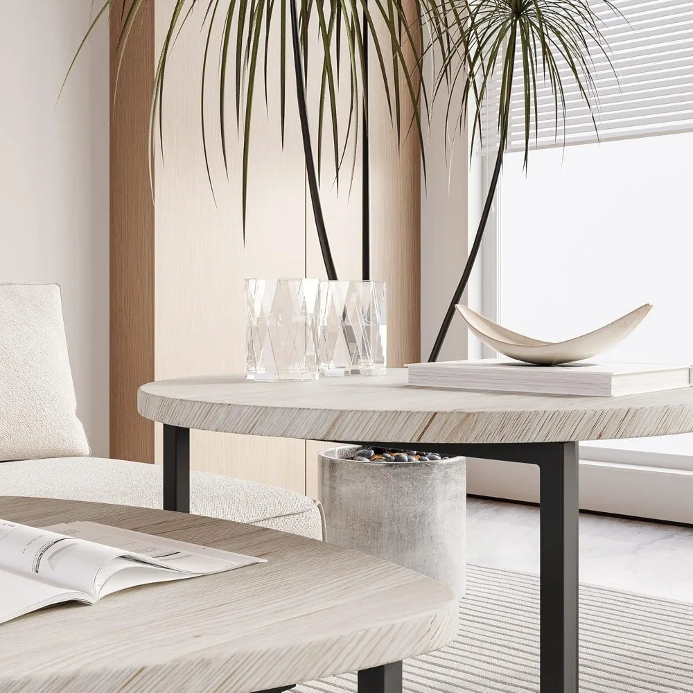 Round Coffee Table Set of 2