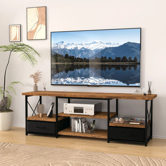 TV Stand with Fabric Drawers