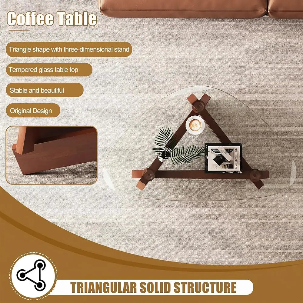Triangle Glass Coffee Table