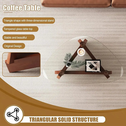 Triangle Glass Coffee Table