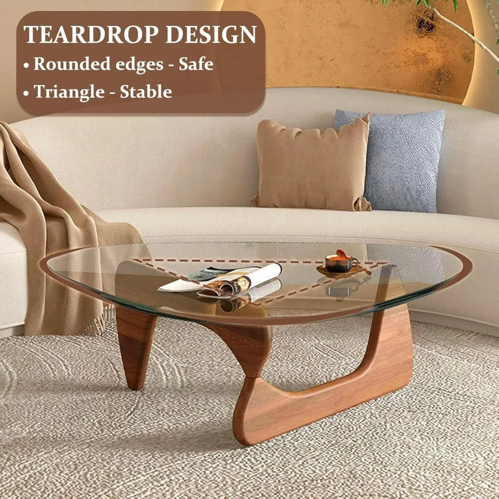 Modern Glass Triangle Coffee Table