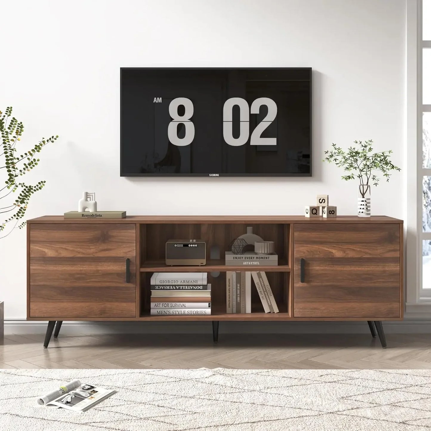 Mid-Century Modern 70” TV Stand for up to 75” TVs