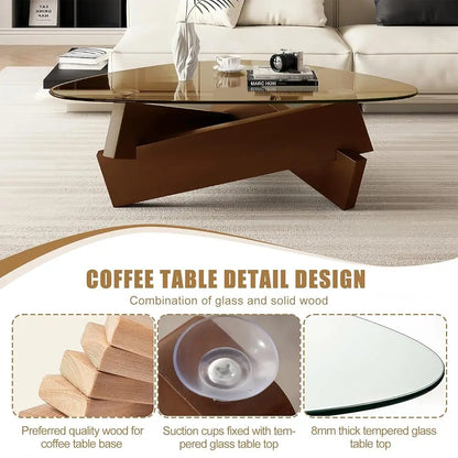 Triangle Glass Coffee Table