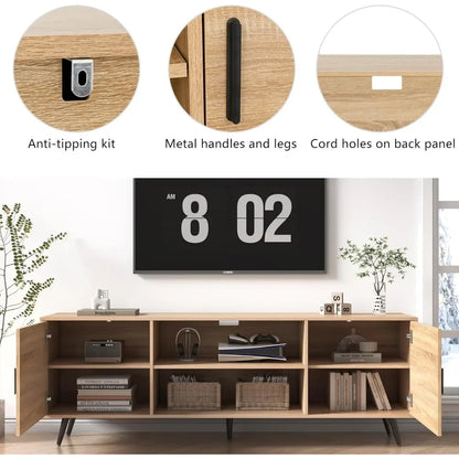 Mid-Century Modern 70” TV Stand for up to 75” TVs