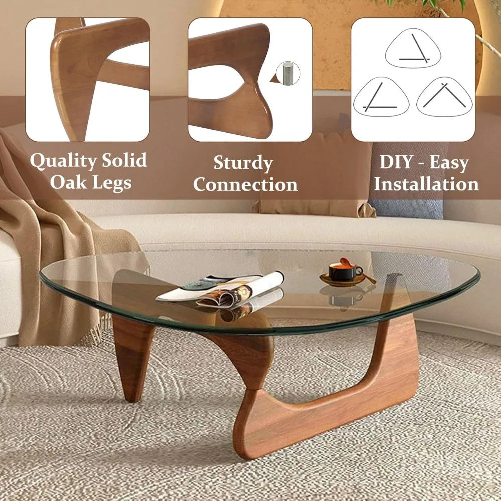 Modern Glass Triangle Coffee Table