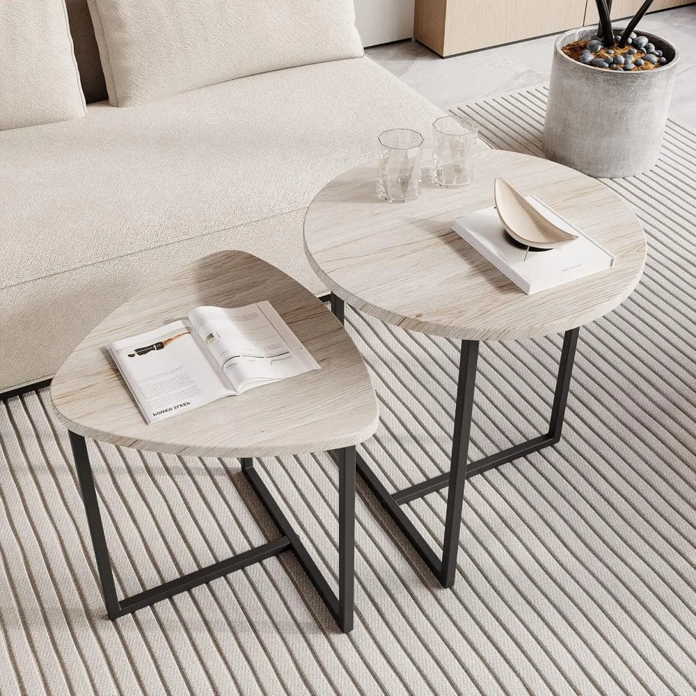 Round Coffee Table Set of 2
