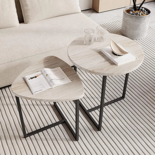 Round Coffee Table Set of 2