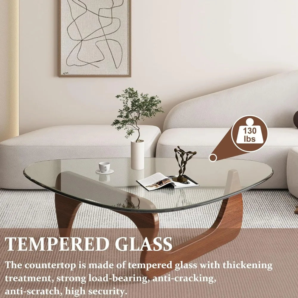 Modern Glass Triangle Coffee Table