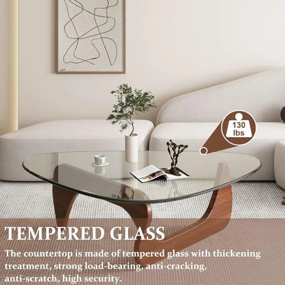 Modern Glass Triangle Coffee Table