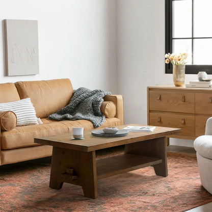 Coffee Table – Solid Firwood with Mid-Century Modern Elegance
